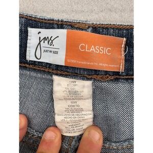 Just My Size Classic Rinse Blue Jeans Womens 18W Short Straight Leg JM3959P